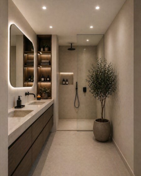 u ziet een foto van een moderne badkamer