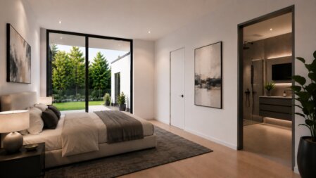 u ziet een foto van een moderne slaapkamer