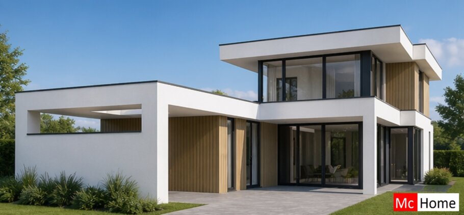 McHome.nl ontwerpen 2026 typer M407 modern kubistisch levensloopbestendig buitenterrassen verdieping