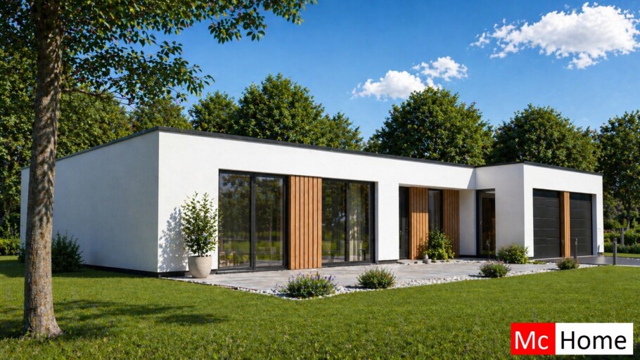 McHome B169 levensloopbestendige woningen met plat dak van staalframebouw Nederland
