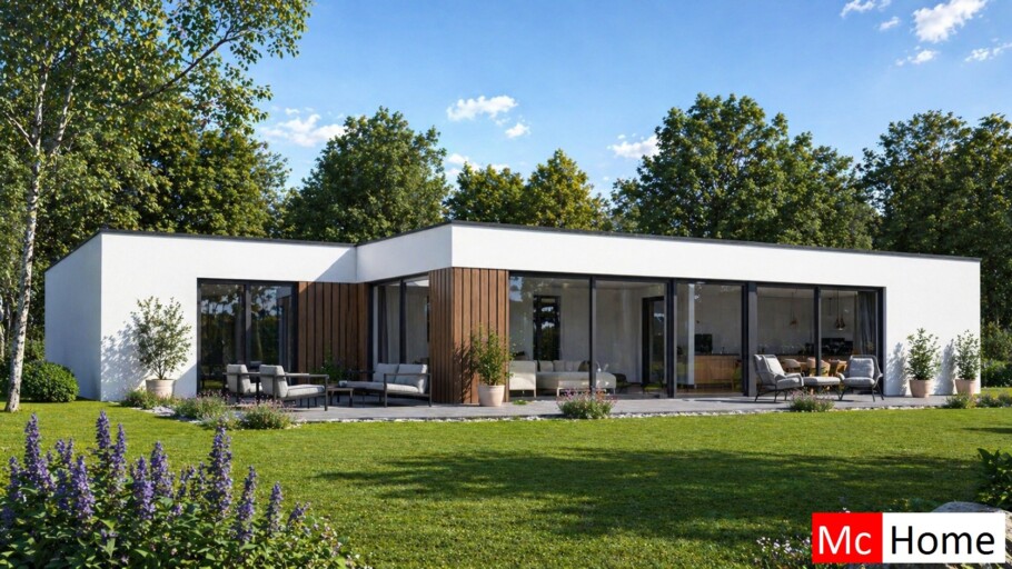 McHome B169 levensloopbestendige woningen met plat dak van staalframebouw Nederland