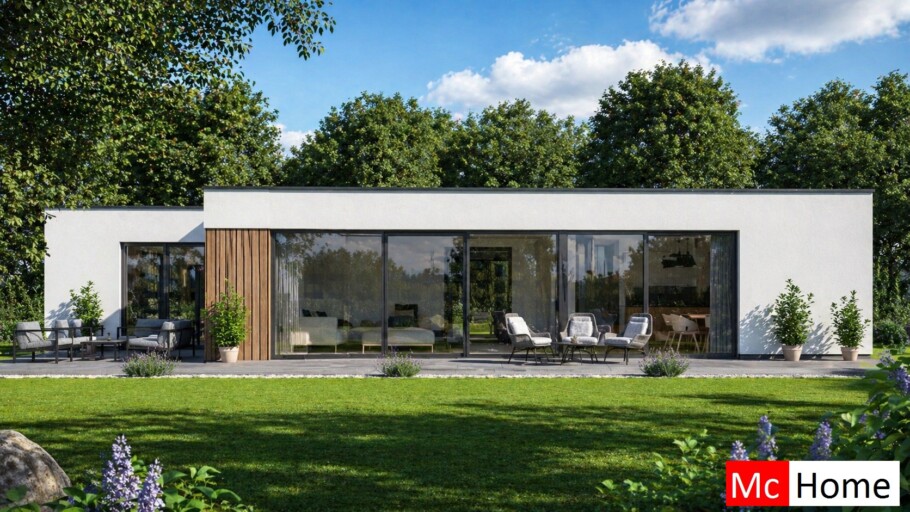 McHome B169 levensloopbestendige woningen met plat dak van staalframebouw Nederland