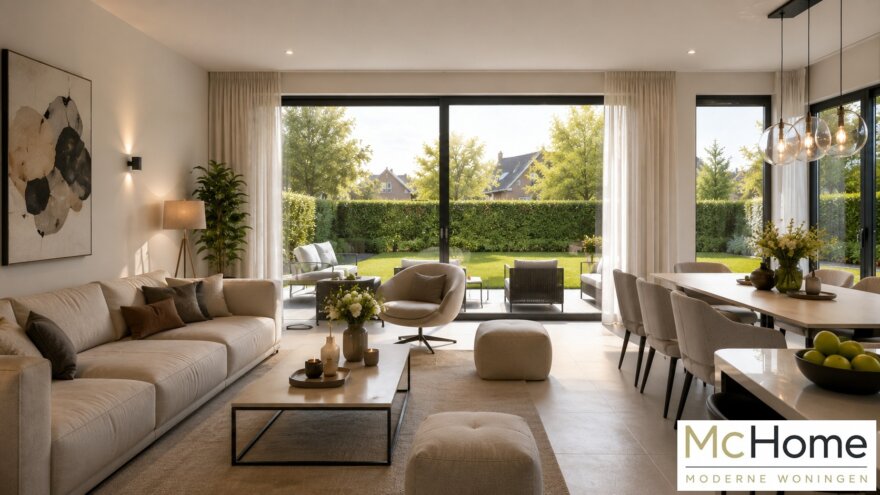 bekijk de interieur-inspiratie beelden voor een moderne geschakelde woning