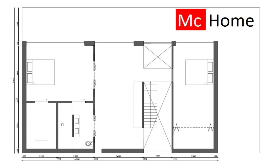 Moderne energieneutrale villa met 2 verdiepingen plat dak onderhoudsvrij M158 by Mc-Home