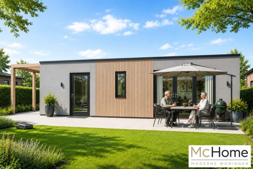 Moderne gelijkvloerse bungalow B-60 met plat dak en meerdere indelingen