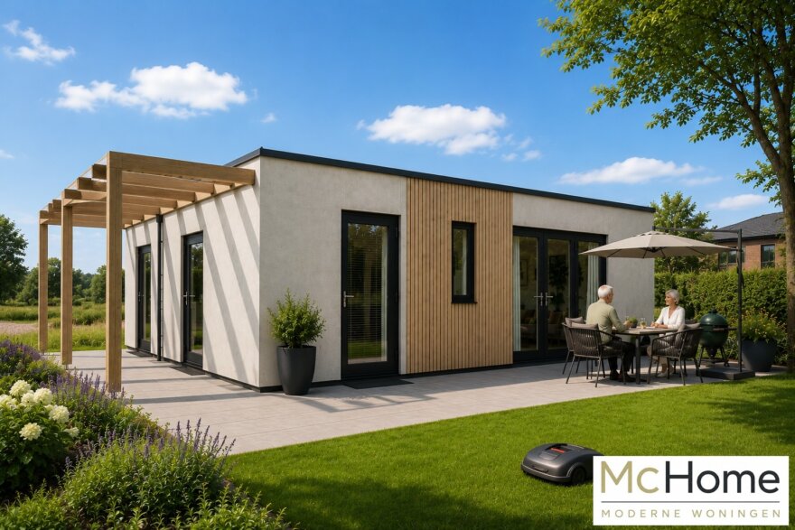 Moderne gelijkvloerse bungalow B-60 met plat dak en meerdere indelingen