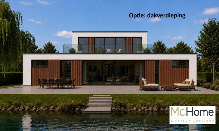 McHome B 198 bungalow plat dak type met 3 slaapkamers staalframebouw Nederland