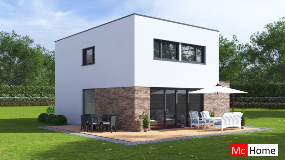e = Mc2-Home Mc-Home M 385 kubistisch vlak en plat dak 2 laags