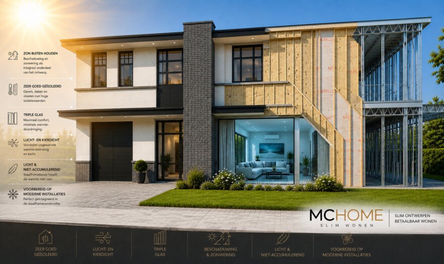 McHOME woning met staalframebouw voor hittepreventie en zomercomfort
