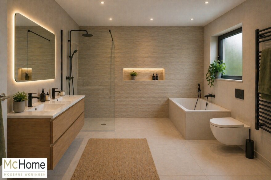 interieur inspiratie beeld voor bungalow met verhoogde woonkamer