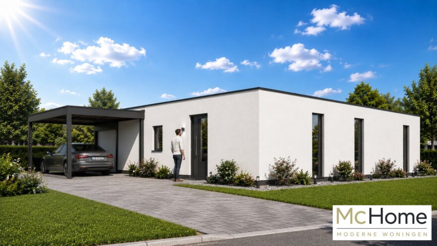 McHOME Serie C-101 modulaire moderne gelijkvloerse bungalow met plat dak