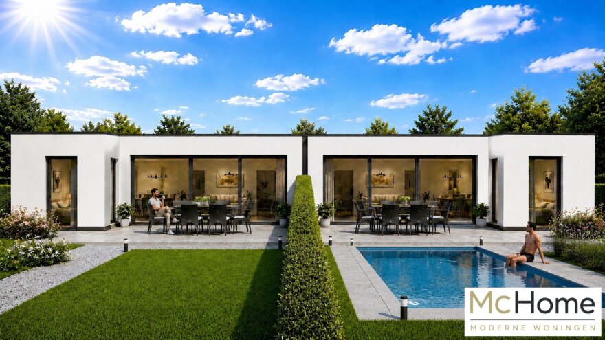 McHOME Serie C-101 modulaire moderne gelijkvloerse bungalow met plat dak