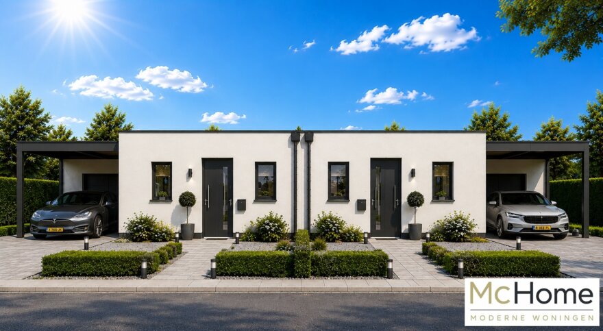 McHOME Serie C-101 modulaire moderne gelijkvloerse bungalow met plat dak