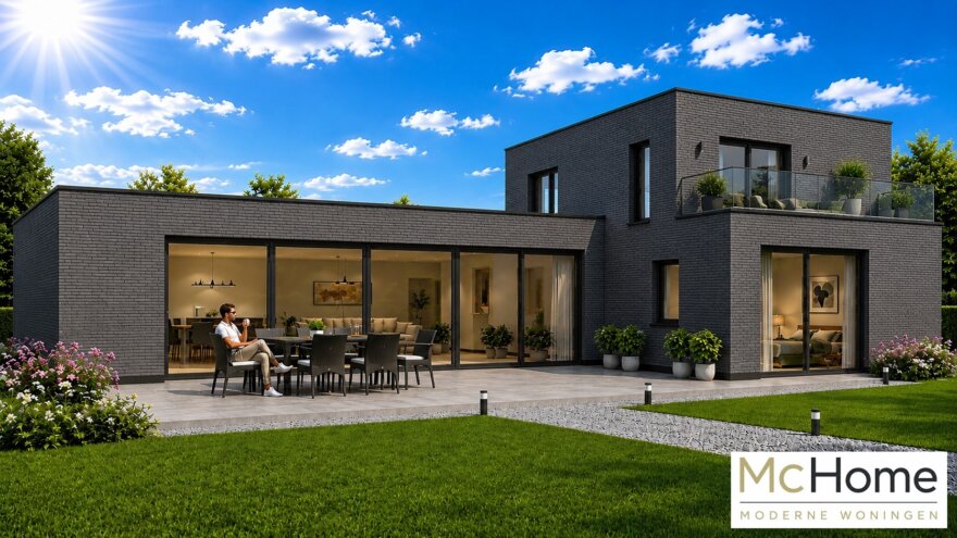 McHOME Serie C-101 modulaire moderne gelijkvloerse bungalow met plat dak