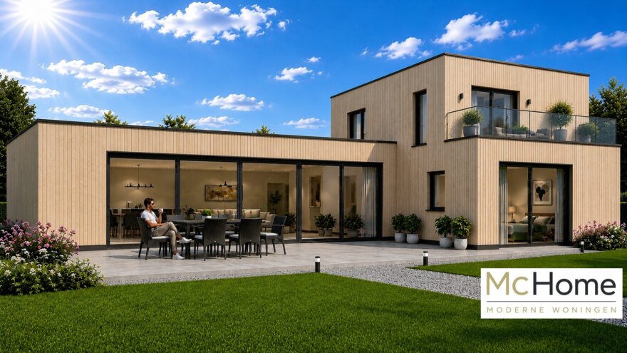 McHOME Serie C-101 modulaire moderne gelijkvloerse bungalow met plat dak