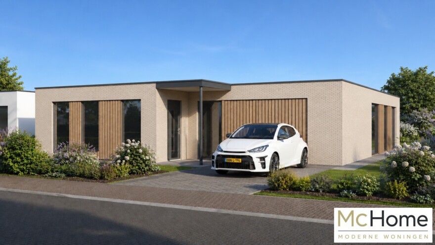 McHome B 196 bungalow met plat dak en terrasoverkapping 
