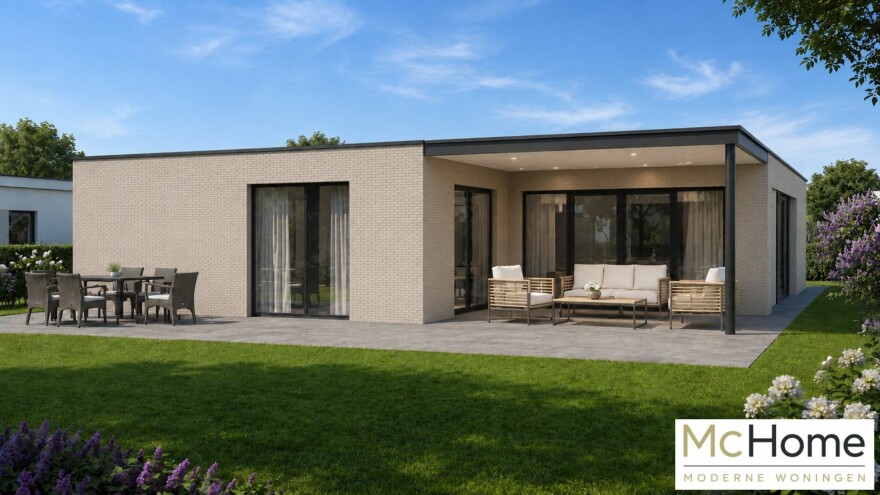 McHome B 196 bungalow met plat dak en terrasoverkapping 