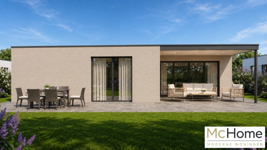 McHome B 196 bungalow met plat dak en terrasoverkapping 