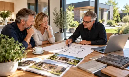 Adviesgesprek over een modern woningontwerp bij McHome