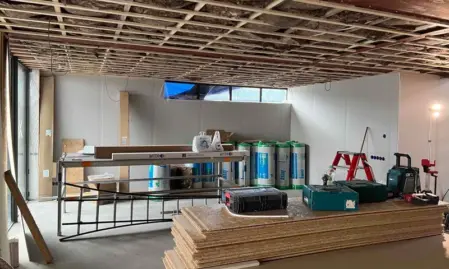 McHome-woning in aanbouw met staalframebouw constructie