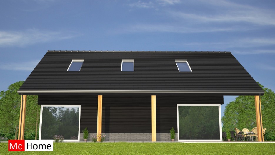 mc-home.nl K18 v5 schuurwoning lofthouse landelijke ontwerp moderne energieneutrale woning in staalframebouw 