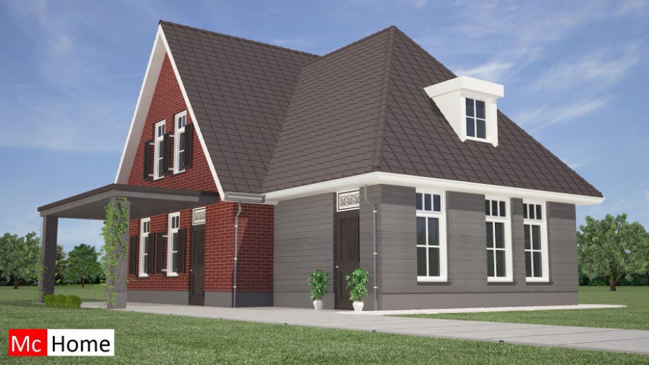 HN 43 v2  klassieke witte villawoning met zijdelen beter gebouwd met staalframe