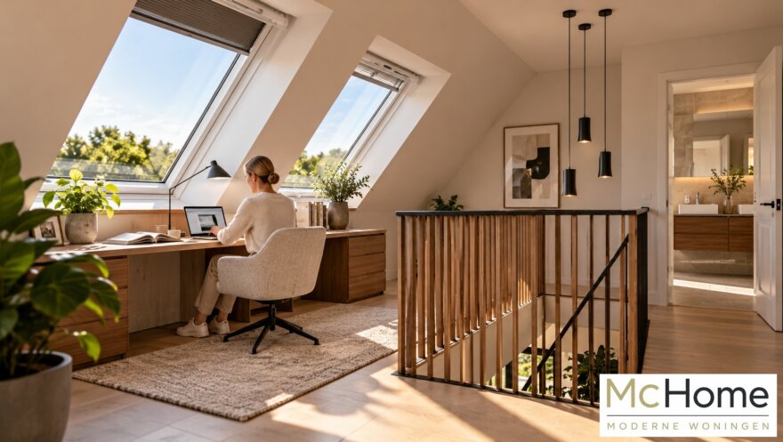 hier een interieur foto thuiswerken op de verdieping