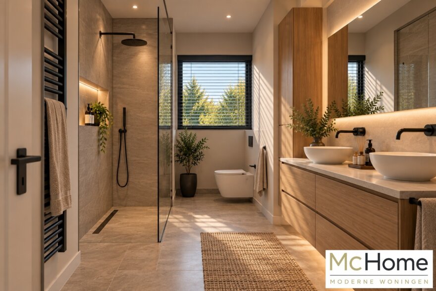 Modern interieur kubistische woning M-91 met royale leefruimtes