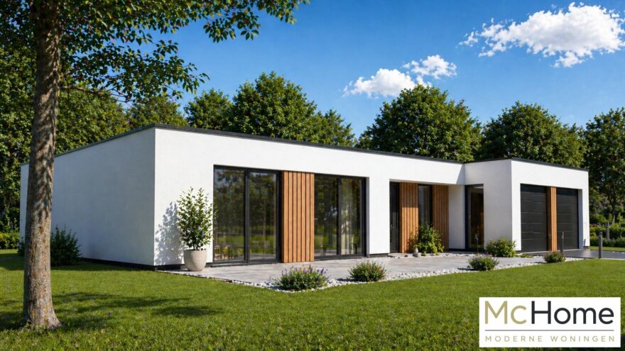 Moderne gelijkvloerse woning B-169 met garage en overdekt terras