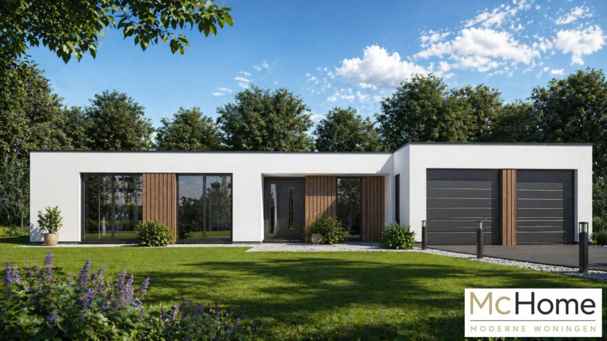 Moderne gelijkvloerse woning B-169 met garage en overdekt terras
