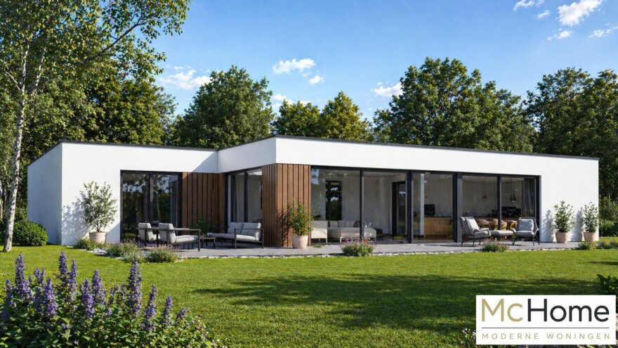 Moderne gelijkvloerse woning B-169 met garage en overdekt terras
