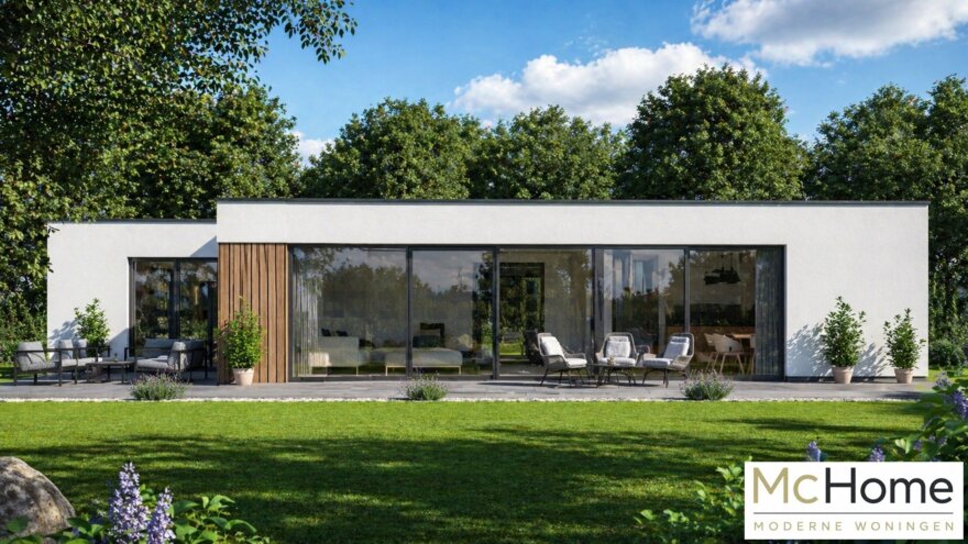 Moderne gelijkvloerse woning B-169 met garage en overdekt terras