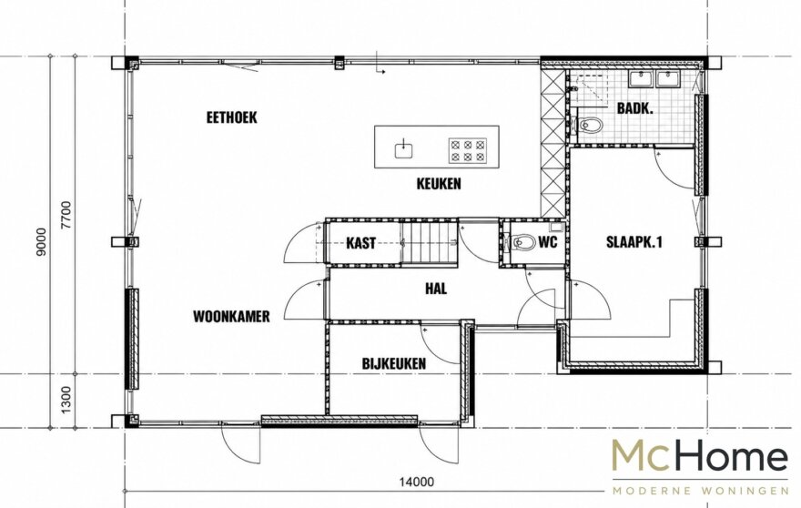 zie hier de plattegronden en indelingen van een levensloopbestendige woning met kap