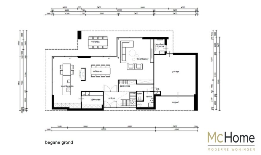 bekijk de plattegrond en indeling van ontwerp M-382 type L en XL