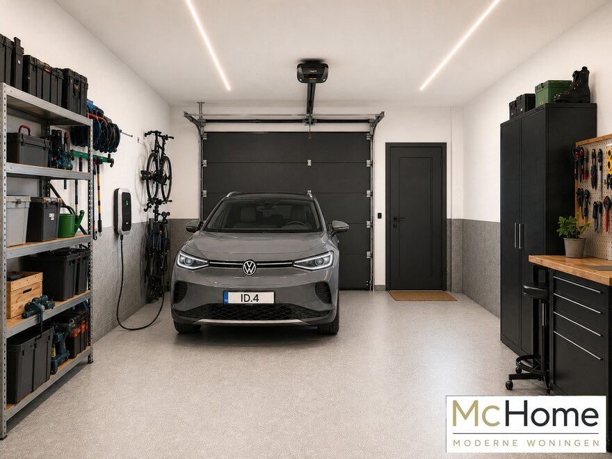 Modern interieur van kubistische woning M-392 met luxe inrichting
