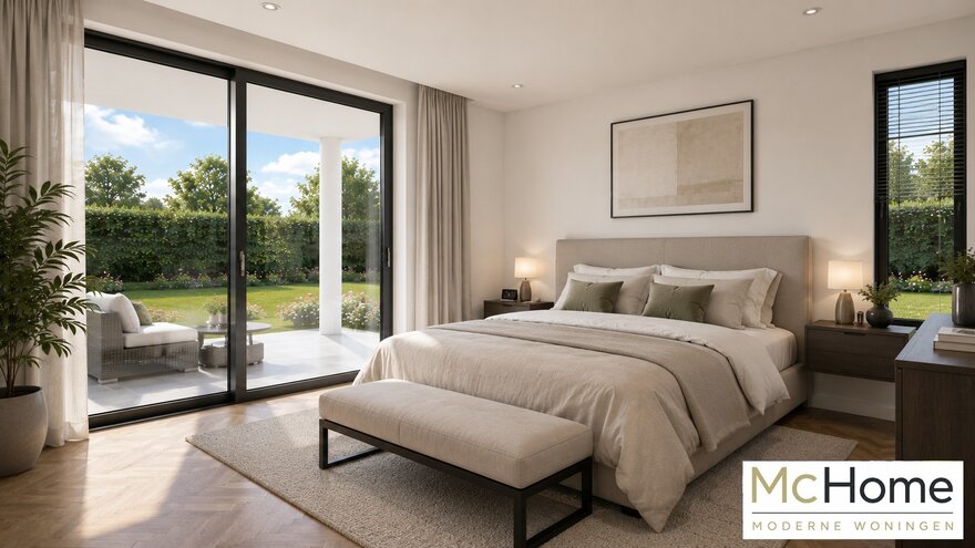 Modern interieur van kubistische woning M-392 met luxe inrichting