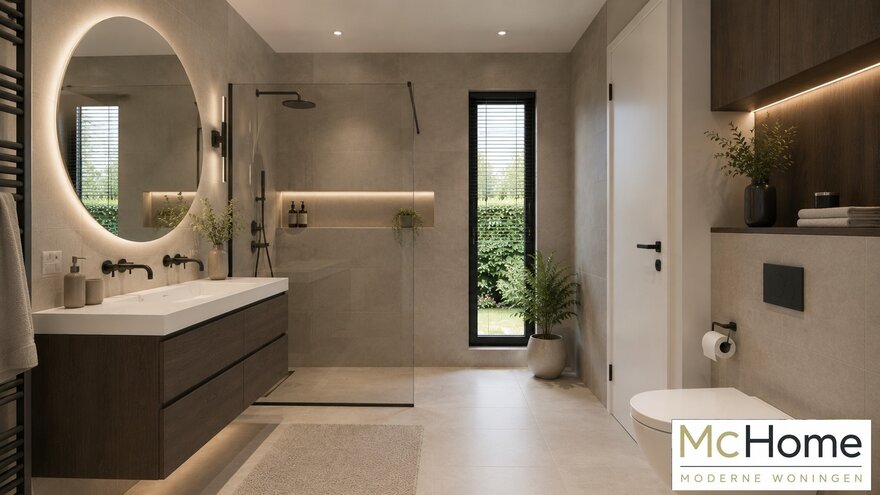 Modern interieur van kubistische woning M-392 met luxe inrichting