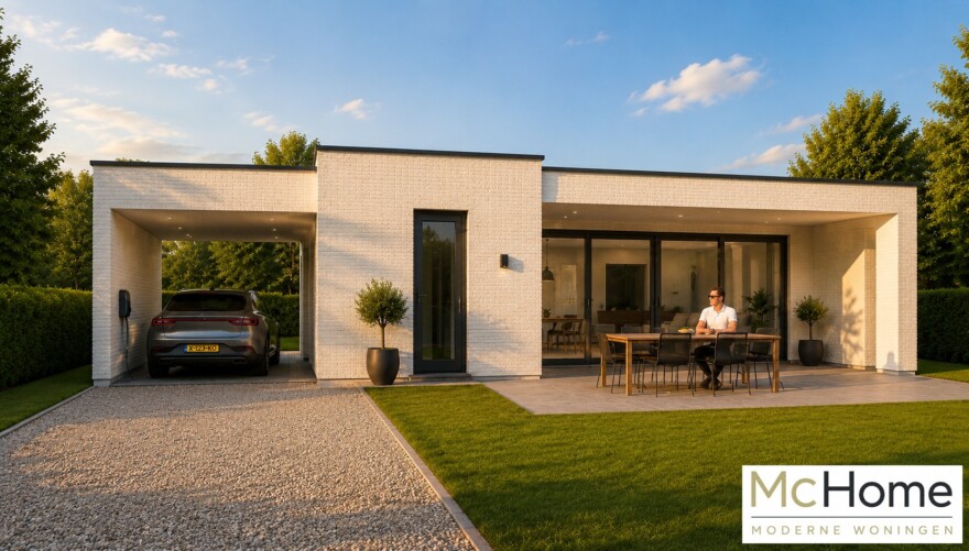 McHome.nl B184 bungalow met plat dak plattegrond indelingen nieuwbouw