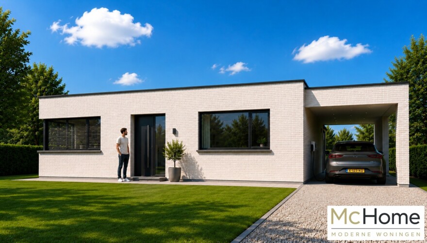 McHome.nl B184 bungalow met plat dak plattegrond indelingen nieuwbouw