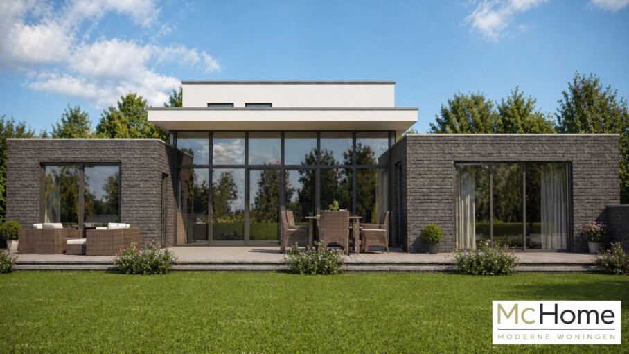 Mc-Home ontwerp M301 levensloopbestendige bungalow met gastenverdieping staalframebouw